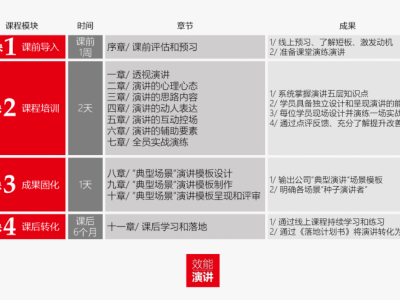 團隊演講能力復(fù)制項目